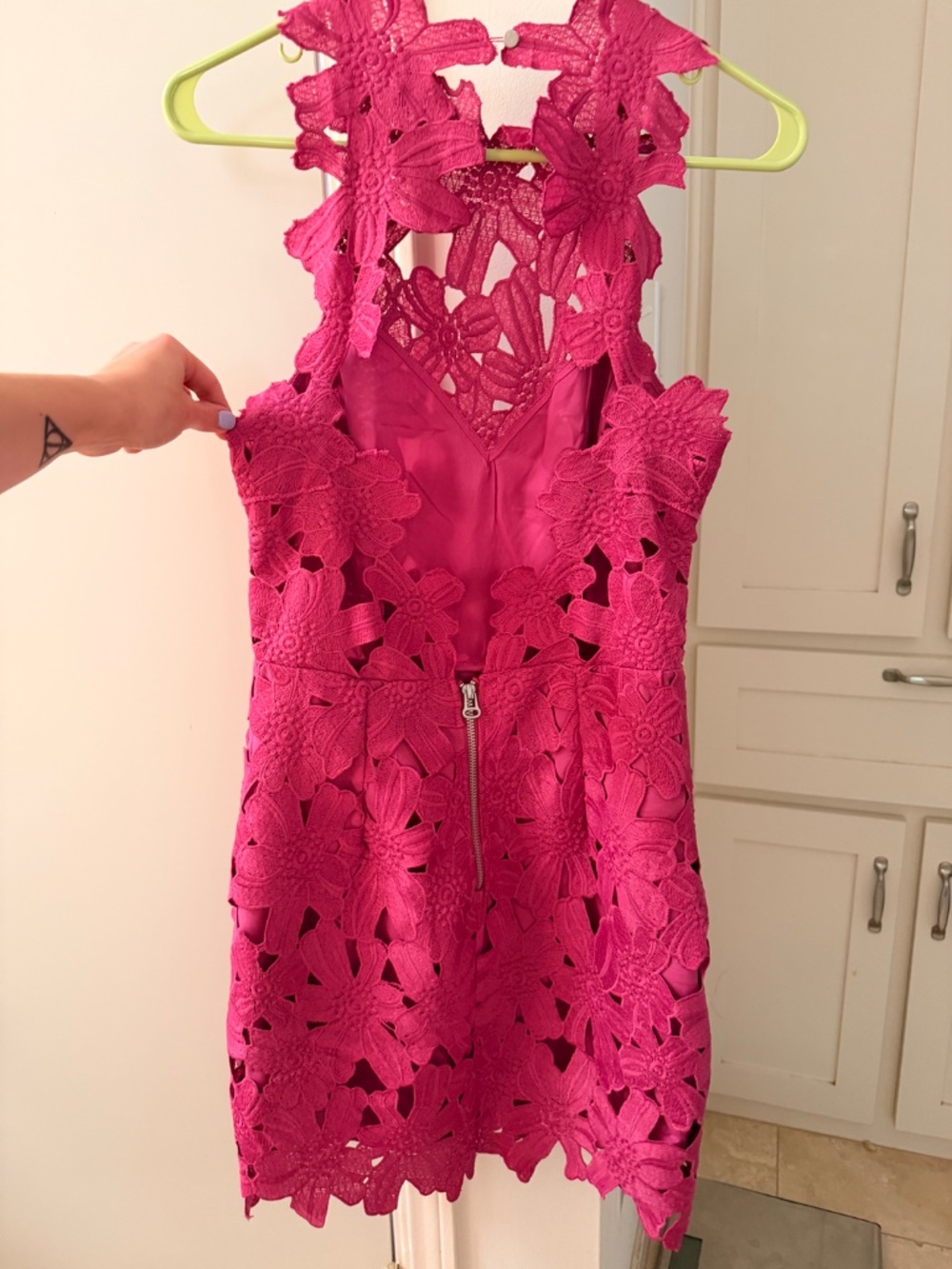FREE PEOPLE JESSA FLORAL LACE MINI DRESS X SAYLOR - Picture 11 of 12